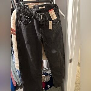 Levi's Women's Black Baggy Super Low Jeans